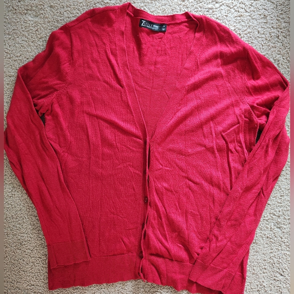7th Avenue Women's Vibrant Red Cardigan